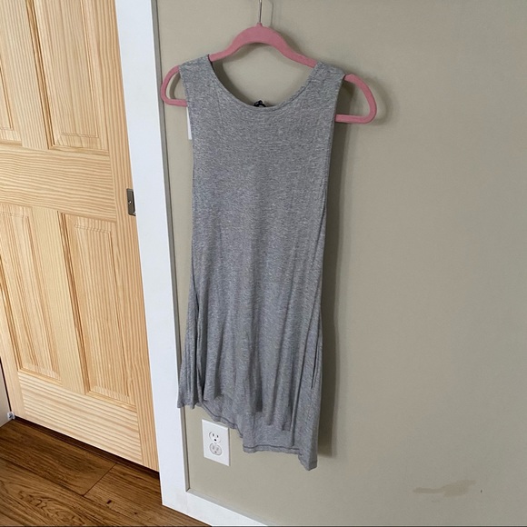 French Connection Twist Front Grey Tank Dress XS - Picture 10 of 14